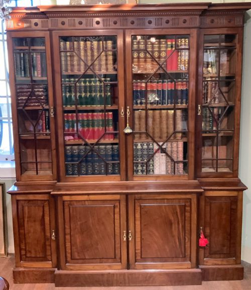 A Late Victorian Mahogany 4 Door Library Bookcase