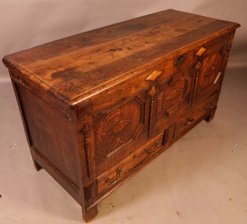 An Early 18th Century Dower Chest in Oak