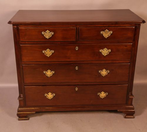 A Good Rare George II Chest of Drawers Red Walnut