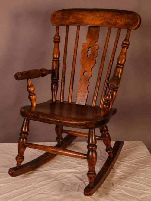 A Childs Rocking Chair C 1850