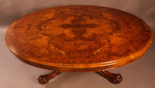A Victorian Burr Walnut Coffee Table