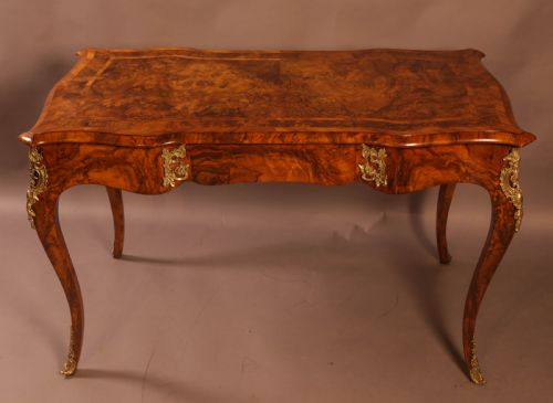 A Superb French Centre Table in Burr Walnut