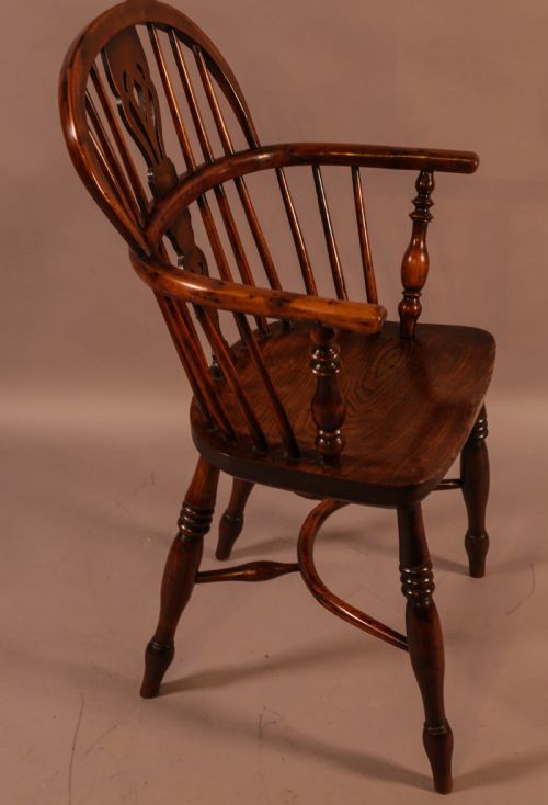 A Yew Wood Windsor Chair Rockley C 1840