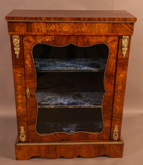 A Victorian Pier Cabinet in Burr Walnut