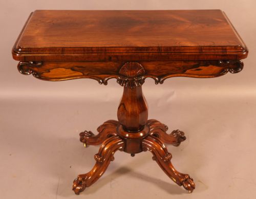 A Superb William IV Games Table in Rosewood