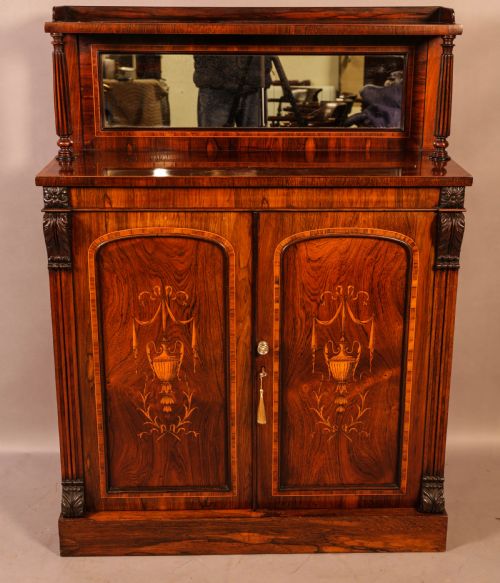 A Very Good Rosewood Chiffonier Inlaid with Satinwood