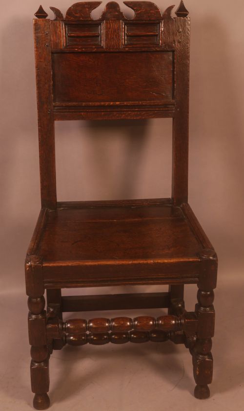 A 17th Century Oak Back Stool
