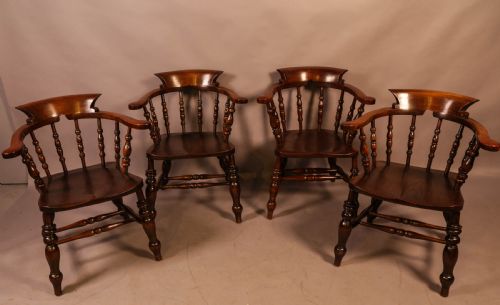 A Set of 4 Victorian Captains Chairs