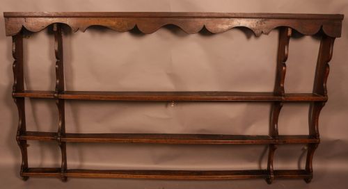 A Large 18th Century Plate Rack in Oak
