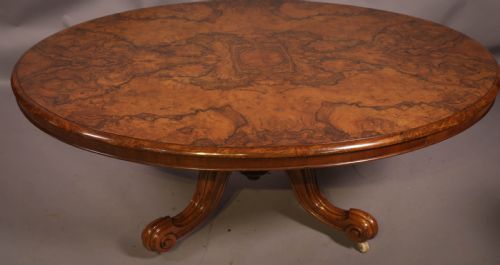 Victorian Coffee Table in Burr Walnut Cabriole Legs