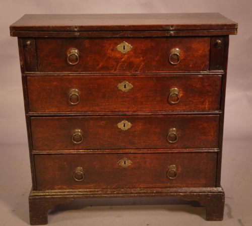 A Rare Small 18th Century Batchelors Chest in Oak