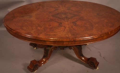 A Victorian Burr Walnut Coffee Table