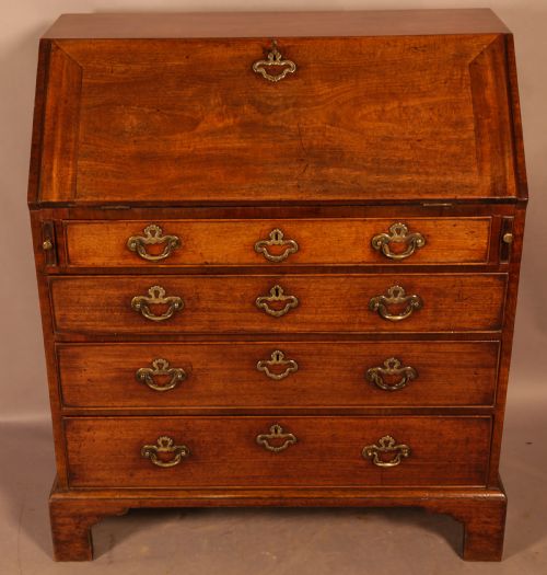 A Very Good Georgian 3 Foot Mahogany Bureau