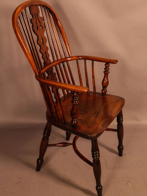 A Yew Wood Windsor Chair by Benjamin Gilling