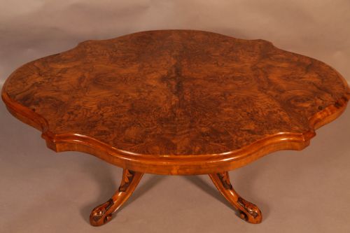 A Victorian Coffee Table in Burr Walnut