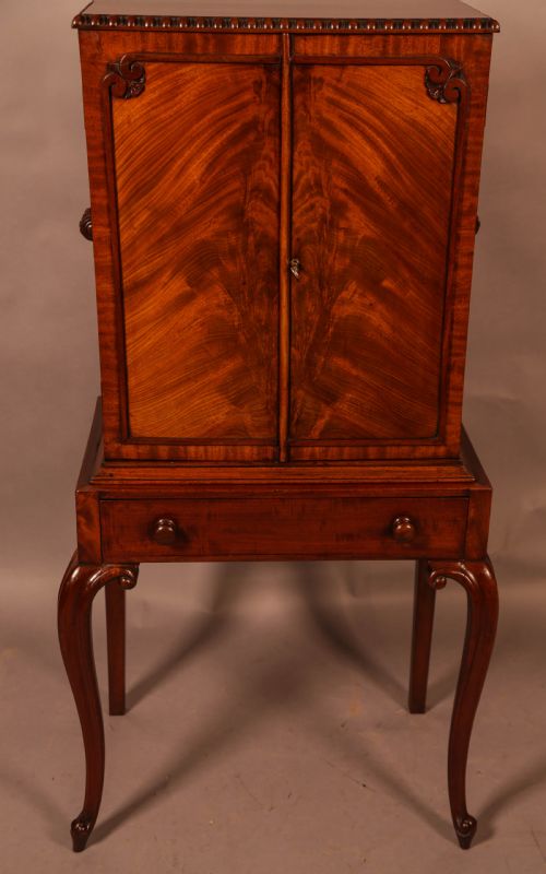 A Quality Cabinet on Stand Chippendale Style
