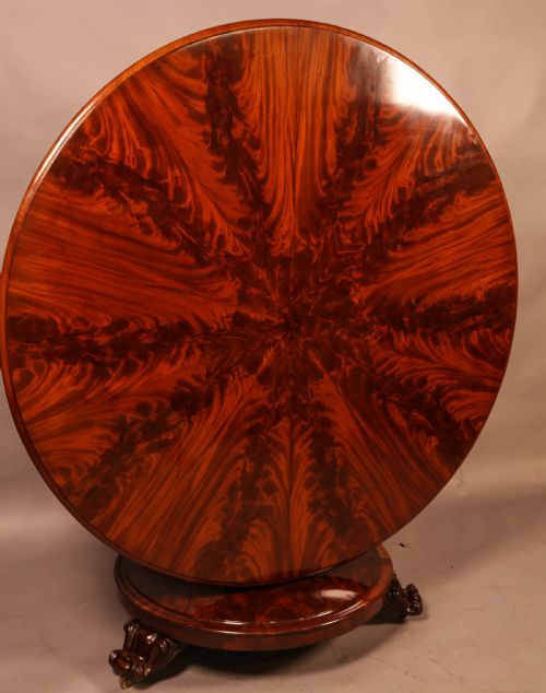 A Victorian Circular Dining Table Centre Column Supports