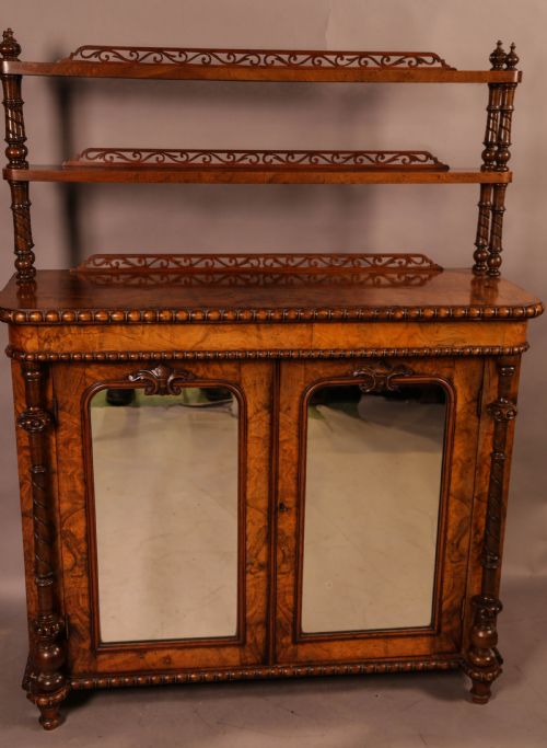 A Victorian Burr Walnut Chiffonier