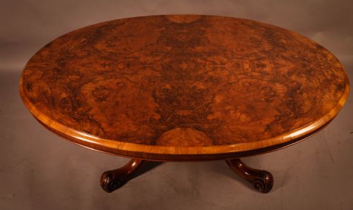 A Victorian Burr Walnut Coffee Table