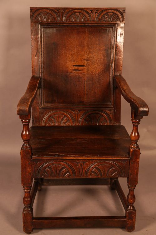 A Good 17th Century Wainscot Armchair