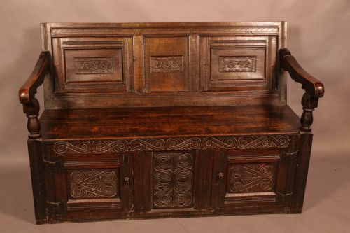 Antique Oak Settle