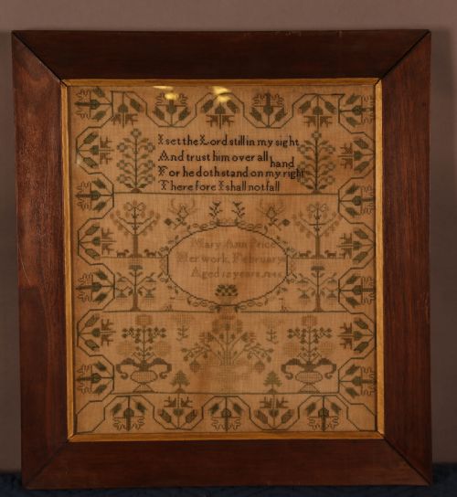 A Sampler by Mary Ann Price 1846