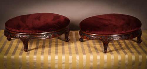 A Good Pair of Victorian Foot Stools