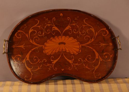 An Inlaid Mahogany Tray Victorian