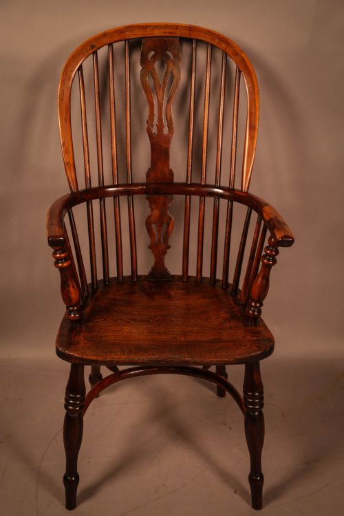 A Yew Wood High Windsor Chair Rockley Maker