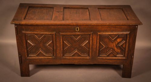 A 17th Century 3 Panel Coffer