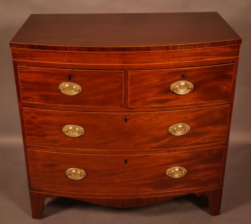 An Early 19th Century Bow Chest of Drawers Mahogany