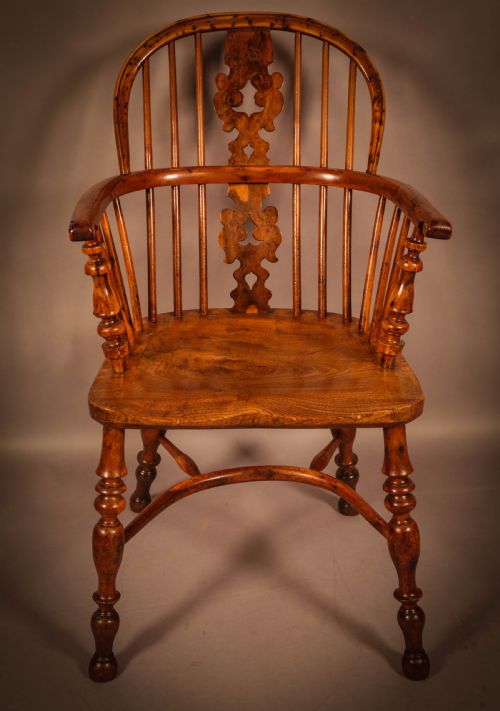 A Superb Yew Wood Low Back Windsor Chairs Allsop