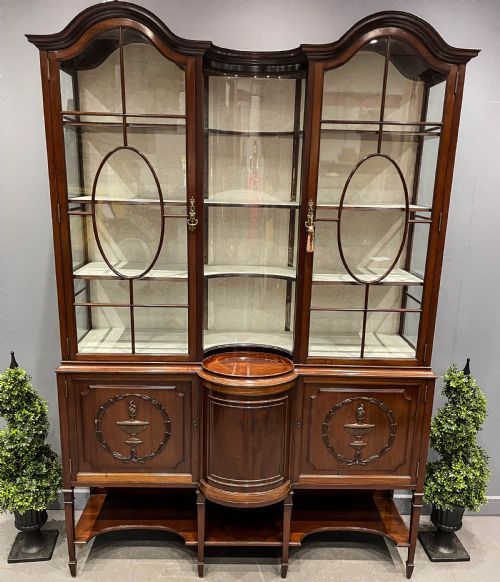 A Very Impressive Edwardian Display Cabinet in Mahogany