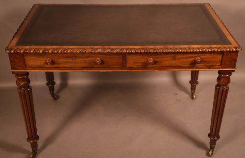 A Victorian 2 Drawer Library Table Mahogany
