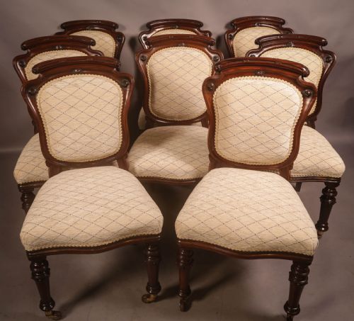 A Quality Set of 8 Victorian Dining Chairs Mahogany