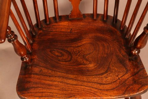 A YEW WOOD LOW BACK WINDSOR CHAIR ROCKLEY MAKER - ADDITIONAL PHOTO 2