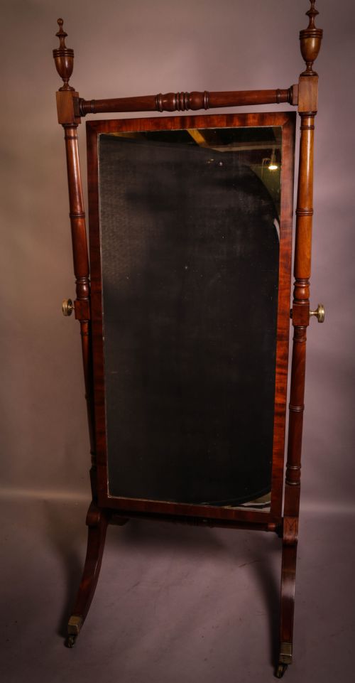 A Georgian Cheval Mirror