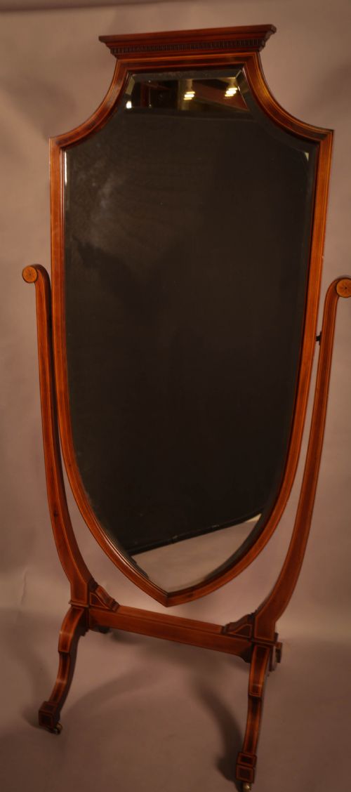 A Late Victorian Cheval Mirror