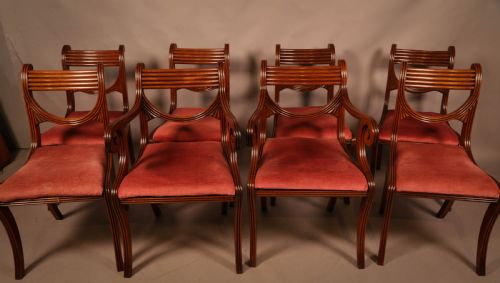 A SUPERB SET OF EIGHT REGENCY PERIOD DINING CHAIRS - ADDITIONAL PHOTO 4