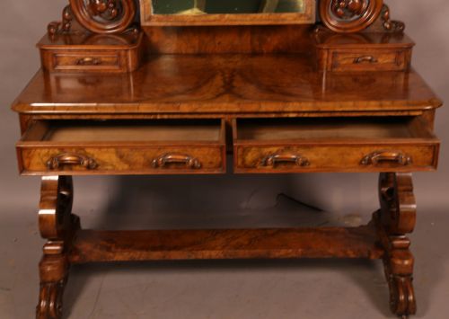 A SUPER VICTORIAN DUCHESS DRESSING TABLE IN BURR WALNUT - ADDITIONAL PHOTO 3