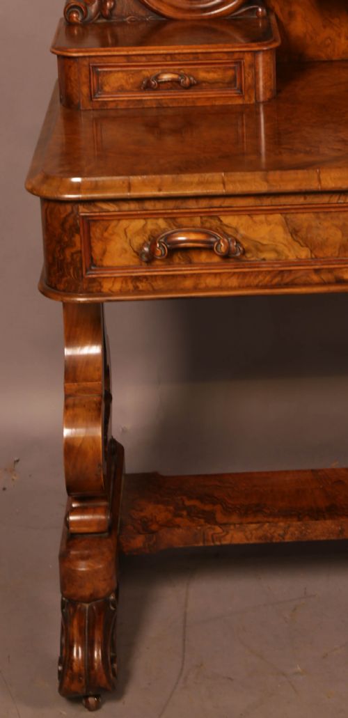 A SUPER VICTORIAN DUCHESS DRESSING TABLE IN BURR WALNUT - ADDITIONAL PHOTO 5