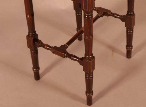 GEORGIAN SEWING TABLE SIMULATED ROSEWOOD - ADDITIONAL PHOTO 4