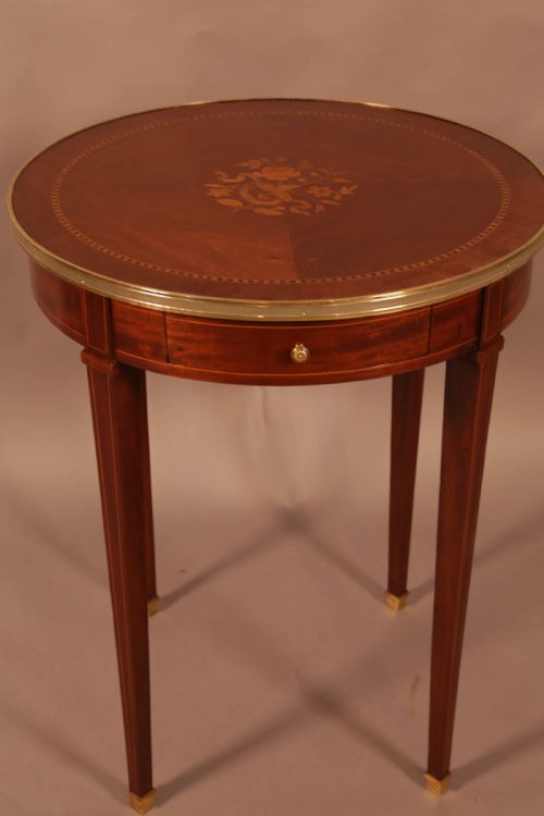 a small inlaid occasional table - CATEGORY: ANTIQUE TABLES - DATED 1920