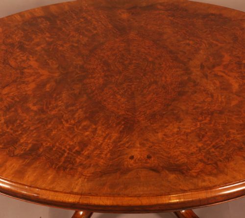 A VICTORIAN BURR WALNUT COFFEE TABLE - ADDITIONAL PHOTO 3