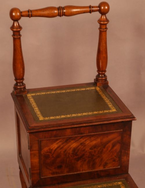VICTORIAN MAHOGANY LIBRARY STEPS - ADDITIONAL PHOTO 4