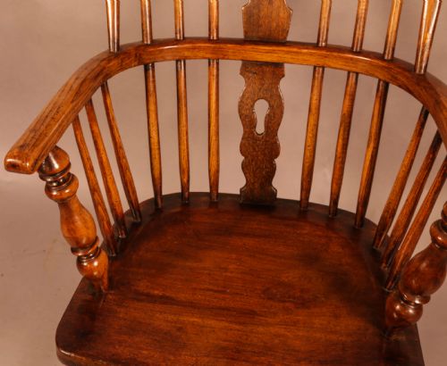 AN ASH AND ELM HIGH BACK WINDSOR CHAIR - ADDITIONAL PHOTO 6