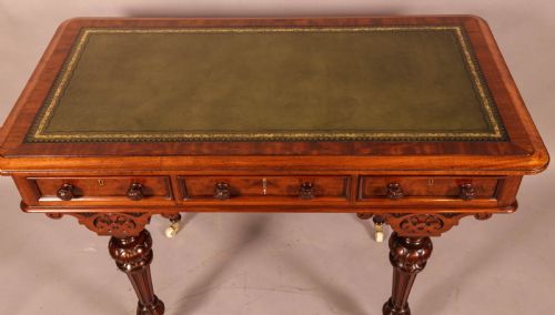 A SUPER QUALITY VICTORIAN LIBRARY TABLE BY FRY AND CO - ADDITIONAL PHOTO 2