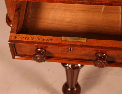 A SUPER QUALITY VICTORIAN LIBRARY TABLE BY FRY AND CO - ADDITIONAL PHOTO 4
