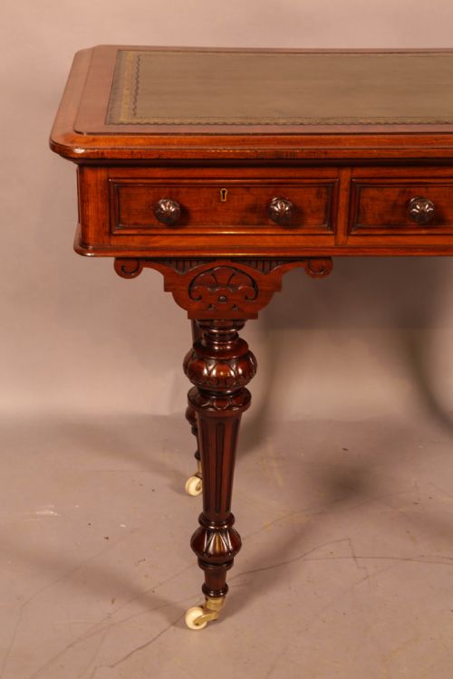 A SUPER QUALITY VICTORIAN LIBRARY TABLE BY FRY AND CO - ADDITIONAL PHOTO 6