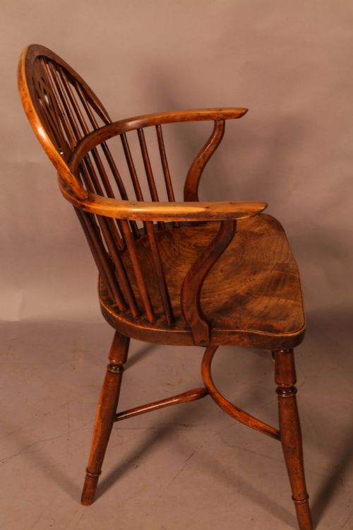 A RARE SET OF 6 YEW WOOD WINDSOR CHAIRS RETFORD MAKER WILLIAM WHEATLAND - ADDITIONAL PHOTO 13